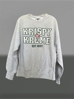 Krispy Kreme Grey Logo Crewneck Sweatshirt